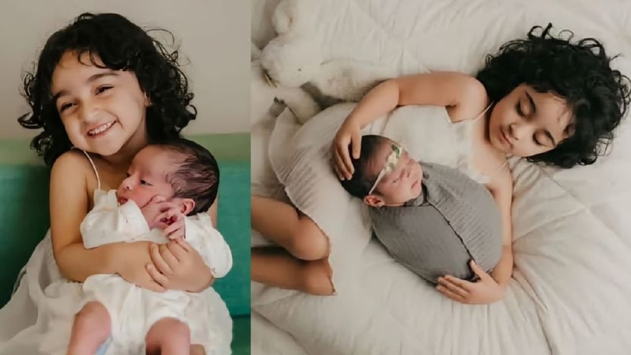 വല്യേച്ചിയുടെ കരങ്ങളിൽ സുരക്ഷിതയായി കുഞ്ഞ് നിതാര; മക്കളുടെ ഫോട്ടോകളുമായി പേളി