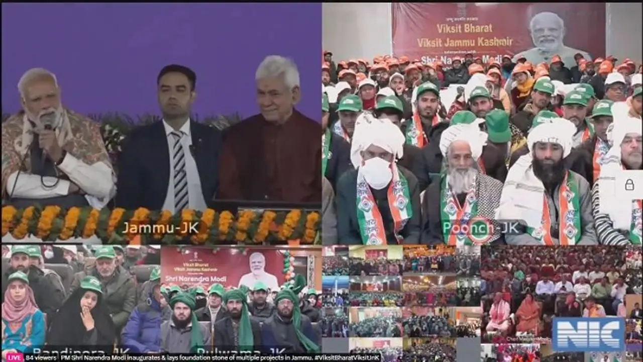 PM Modi lays foundation stone of multiple development projects worth over Rs 32,000 crore in Jammu (WATCH)