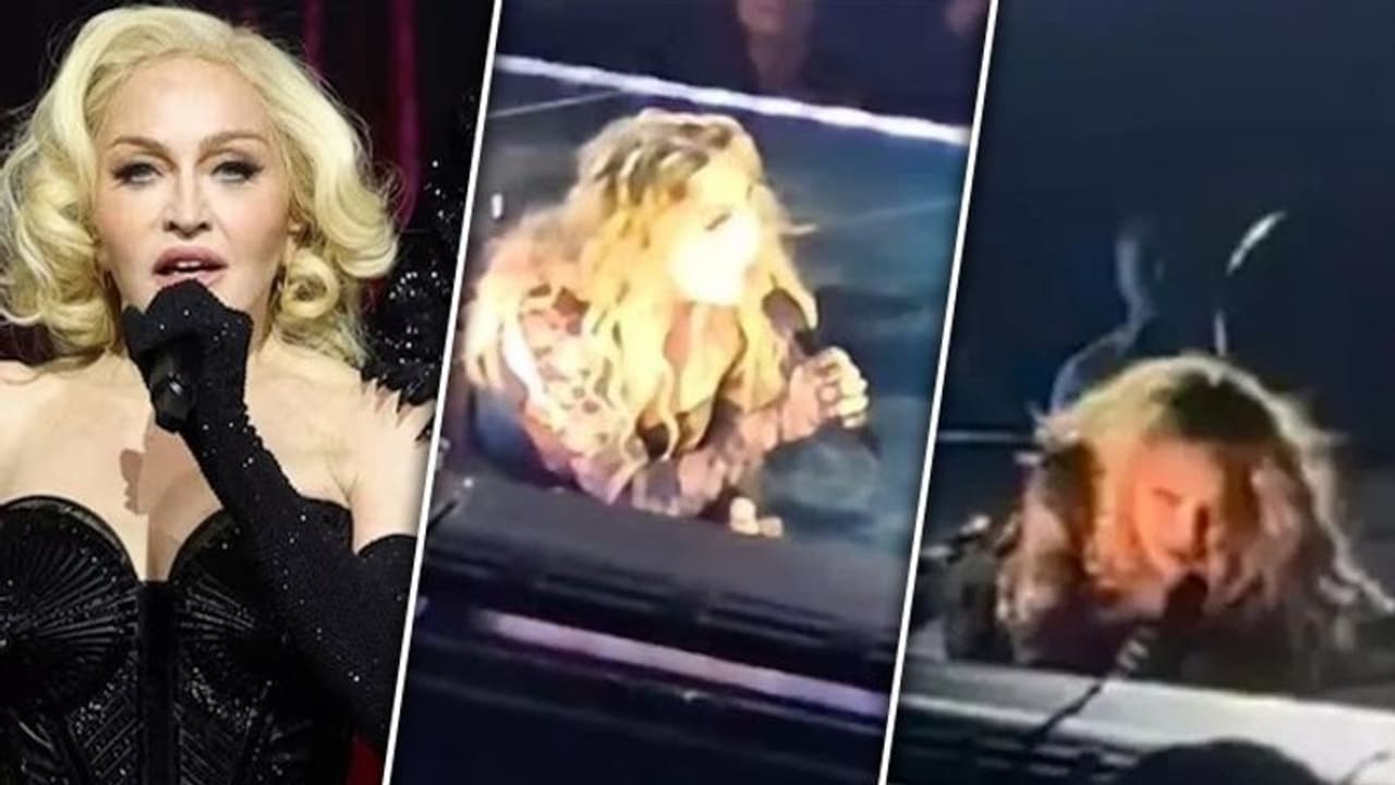 Video: Madonna accidentally falls from chair during live concert in Seattle; Here's what she did