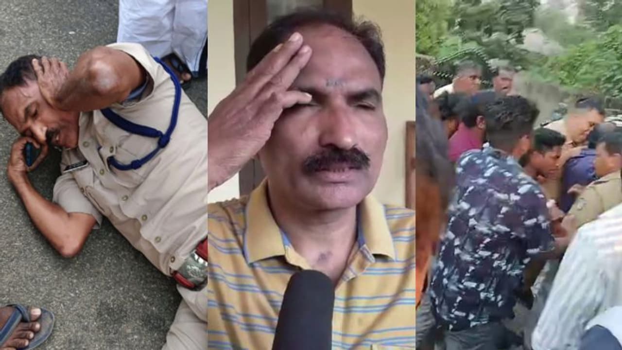 സ്കൂള്‍ വിദ്യാര്‍ത്ഥികളുടെ കൂട്ടയടി, തടയാനെത്തിയ പൊലീസുകാരനെ അടിച്ച് നിലത്തിട്ടു, കര്‍ണ്ണപുടത്തിന് തകരാര്‍