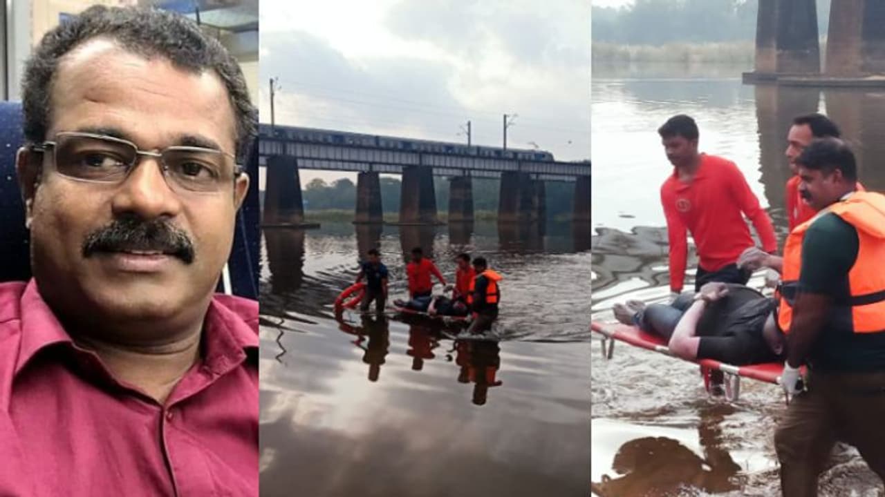 ട്രെയിന് യാത്രയ്ക്കിടെ യുവാവ് ഭാരതപുഴയിലേക്ക് ചാടി, രണ്ടു ദിവസത്തെ തെരച്ചിലിനൊടുവിൽ മൃതദേഹം കണ്ടെത്തി ട്രെയിന് യാത്രയ്ക്കിടെ യുവാവ് ഭാരതപുഴയിലേക്ക് ചാടി, രണ്ടു ദിവസത്തെ തെരച്ചിലിനൊടുവിൽ മൃതദേഹം കണ്ടെത്തി