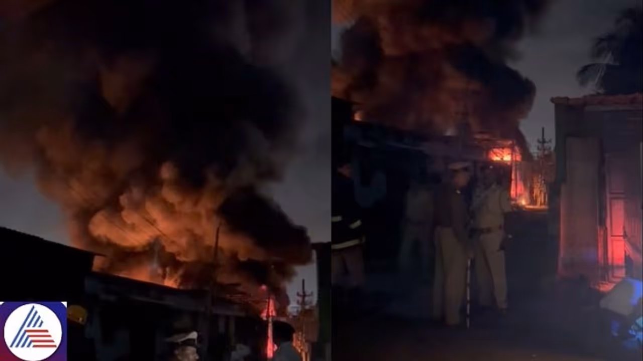Bengaluru: Late night fire in shed consumes over 20 autos to ashes in Nayandahalli