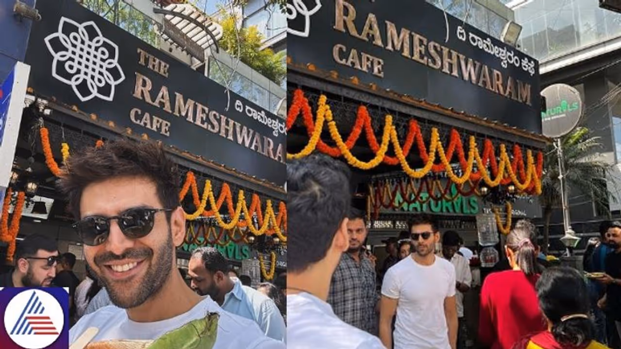 Kartik Aaryan enjoys cheat day at Bengaluru's Rameshwaram Cafe, Nagarjuna; floats food blogger idea (WATCH)