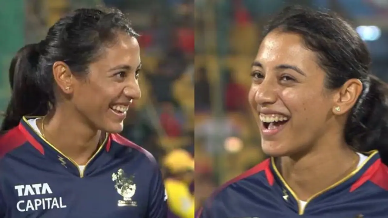 സ്മൃതി മന്ദാന എന്ന് ഒന്ന് വിളിച്ചതേയുള്ളൂ, ആ ചിരിയില് ബെംഗളൂരു ഫ്ലാറ്റ്; ആര്ത്തിരമ്പി ആര്സിബി ഫാന്സ് സ്മൃതി മന്ദാന എന്ന് ഒന്ന് വിളിച്ചതേയുള്ളൂ, ആ ചിരിയില് ബെംഗളൂരു ഫ്ലാറ്റ്; ആര്ത്തിരമ്പി ആര്സിബി ഫാന്സ്