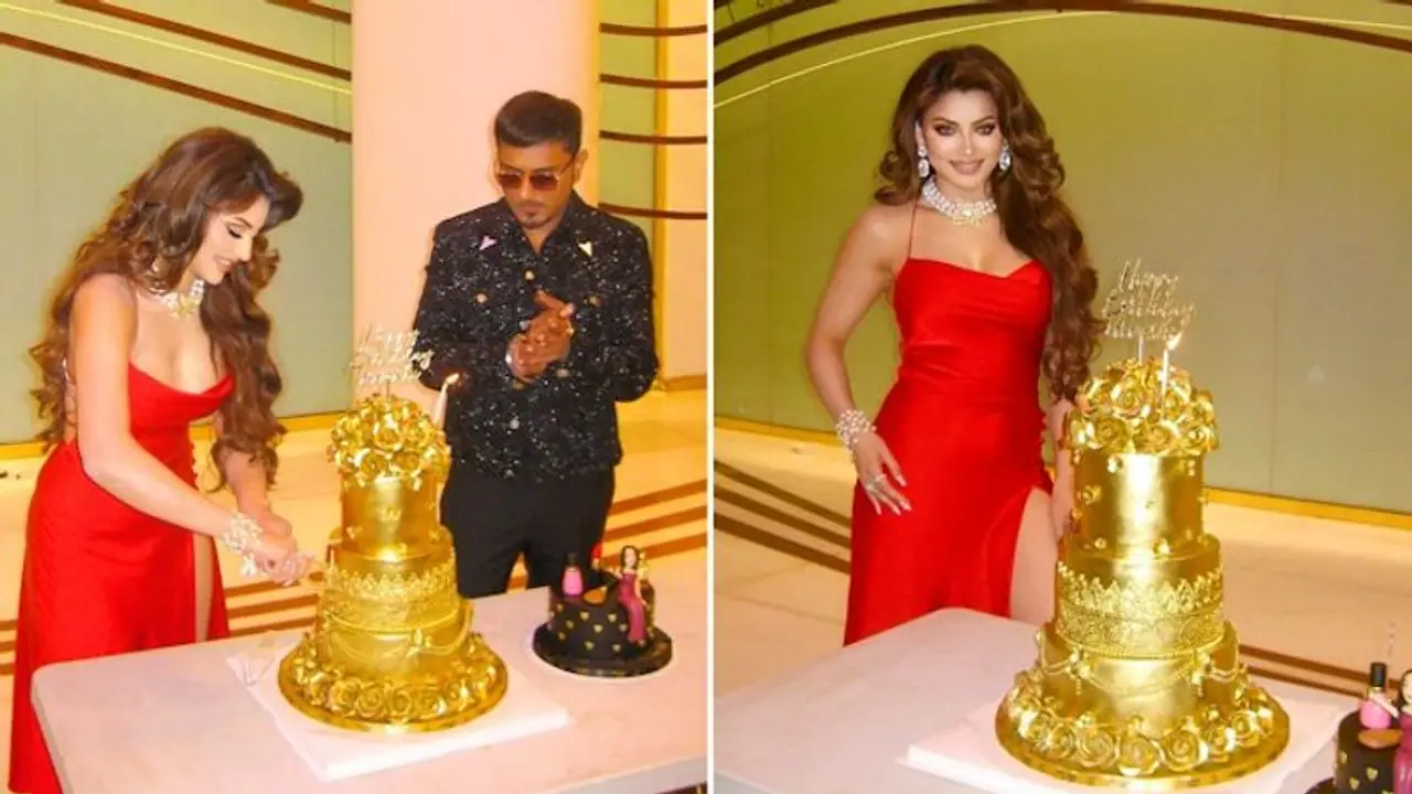 24 കാരറ്റ് സ്വര്‍ണ്ണ കേക്ക് മുറിച്ച് ജന്മദിനം ആഘോഷിച്ച് ബോളിവുഡ് നടി ഉർവശി റൗട്ടേല