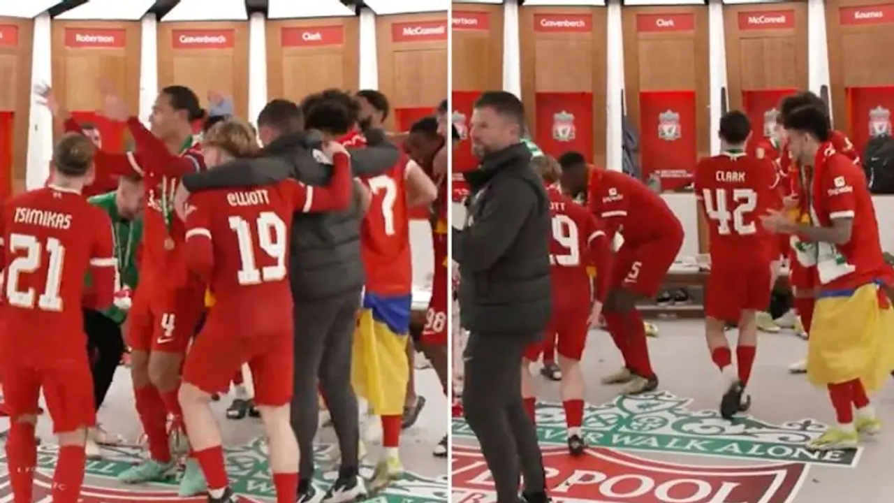 Inside Liverpool's dressing room party: How Reds celebrated Carabao Cup glory after win over Chelsea (WATCH) Inside Liverpool's dressing room party: How Reds celebrated Carabao Cup glory after win over Chelsea (WATCH)