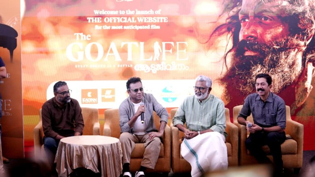 മലയാളത്തിന്‍റെ 'ലോറന്‍സ് ഓഫ് അറേബ്യ'; 'ആടുജീവിതം' വെബ്സൈറ്റ് ലോഞ്ച് ചെയ്‍ത് എ ആര്‍ റഹ്‍മാന്‍