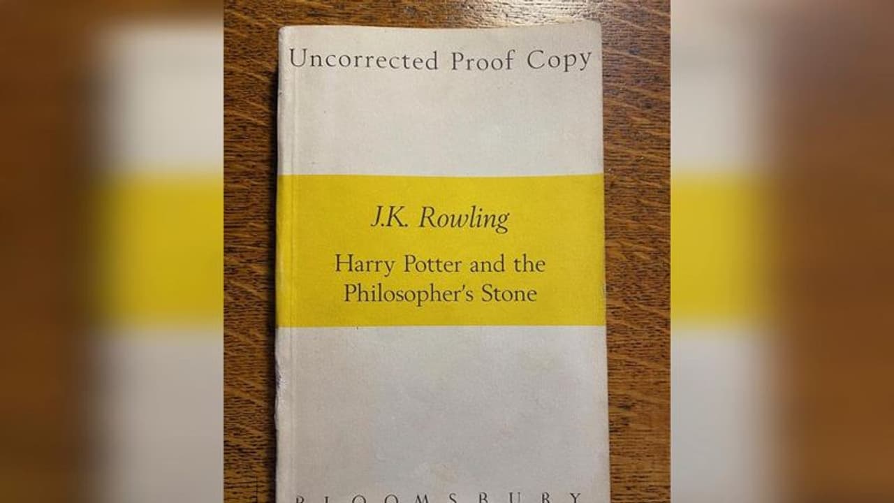 Rare Harry Potter proof copy, bought for pennies in 1997, fetches more than Rs 11.56 lakh at auction
