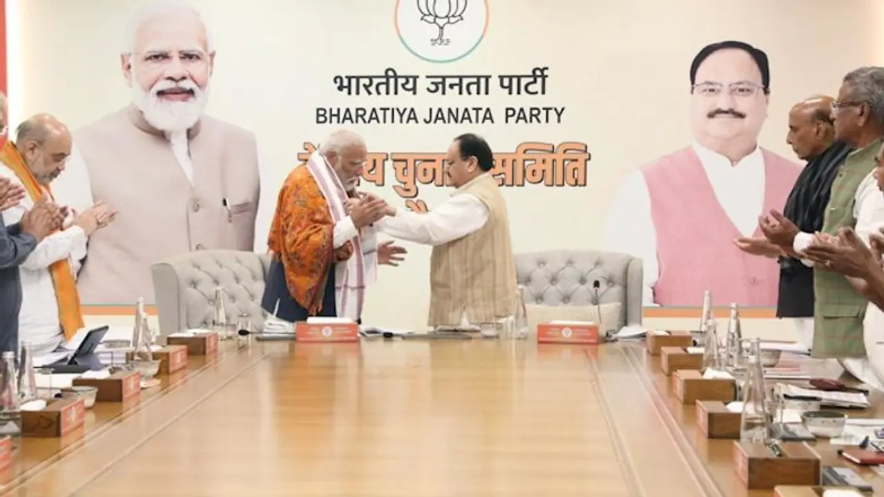 PM Modi chairs late night key BJP meeting to pick candidates for Lok Sabha polls PM Modi chairs late night key BJP meeting to pick candidates for Lok Sabha polls