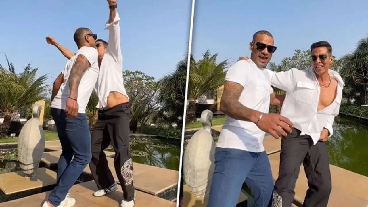 When Gabbar met Khiladi: Shikhar Dhawan shaking a leg with Akshay Kumar takes internet by storm (WATCH) When Gabbar met Khiladi: Shikhar Dhawan shaking a leg with Akshay Kumar takes internet by storm (WATCH)