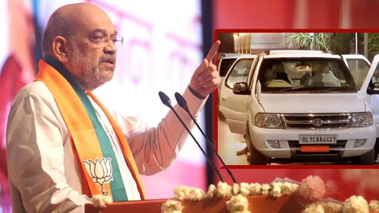 Social media abuzz as Amit Shah's car sports CAA on number plate, netizens react (WATCH)