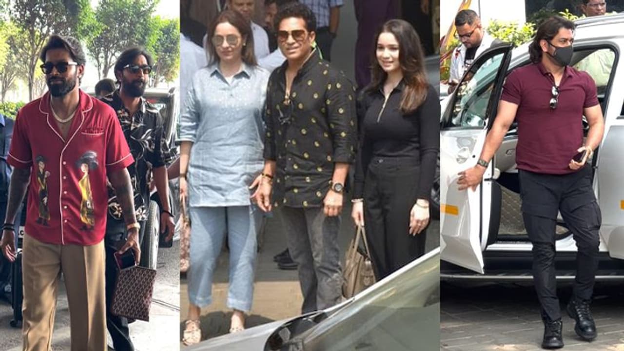 అంబానీ కుటుంబ పెళ్లి వేడుకలో టీమిండియా స్టార్ ప్లేయర్లు.. సచిన్, ధోని, హార్దిక్ పాండ్యాల వీడియోలు వైరల్ అంబానీ కుటుంబ పెళ్లి వేడుకలో టీమిండియా స్టార్ ప్లేయర్లు.. సచిన్, ధోని, హార్దిక్ పాండ్యాల వీడియోలు వైరల్