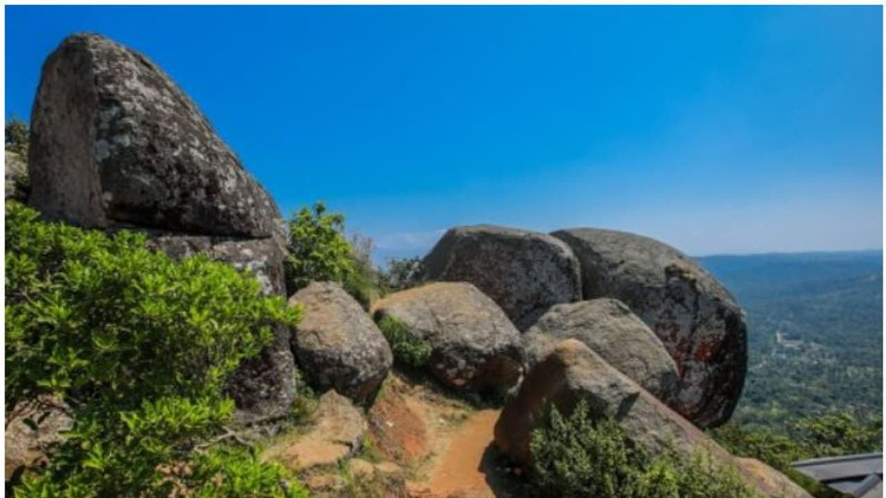 കൂറ്റൻ പാറയ്ക്കു ചുവട്ടിലായി 2 വലിയ പൊത്തുകൾ; 'മഞ്ഞുമ്മൽ' കണ്ട് ത്രില്ലടിച്ചിരിക്കുവാണേ ആമപ്പാറയ്ക്ക് വിട്ടാലോ