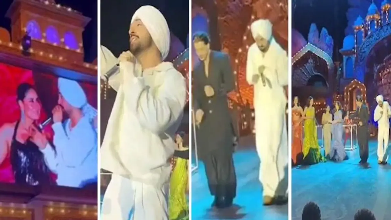 Anant Ambani, Radhika Merchant's sangeet: Shah Rukh Khan joins Diljit Dosanjh during his energetic performance Anant Ambani, Radhika Merchant's sangeet: Shah Rukh Khan joins Diljit Dosanjh during his energetic performance