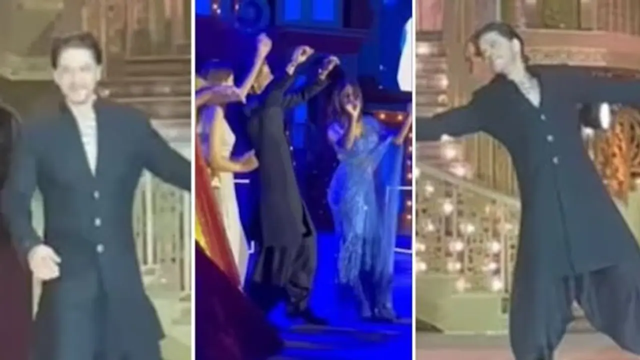 Shah Rukh Khan greets guests with 'Jai Shree Ram' at Radhika Merchant, Anant Ambani pre wedding bash [Video]