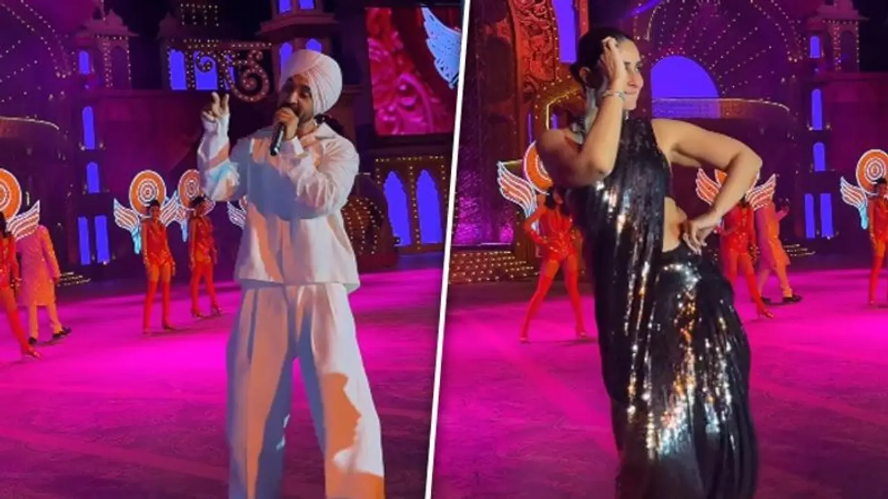 Kareena Kapoor blushes as Diljit Dosanjh calls her 'Queen' and Saif 'King' at Jamnagar [WATCH]