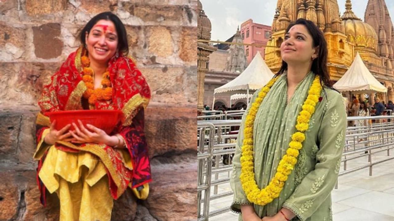 Tamannaah Bhatia seeks blessings at Kashi Vishwanath temple, shares pictures Tamannaah Bhatia seeks blessings at Kashi Vishwanath temple, shares pictures