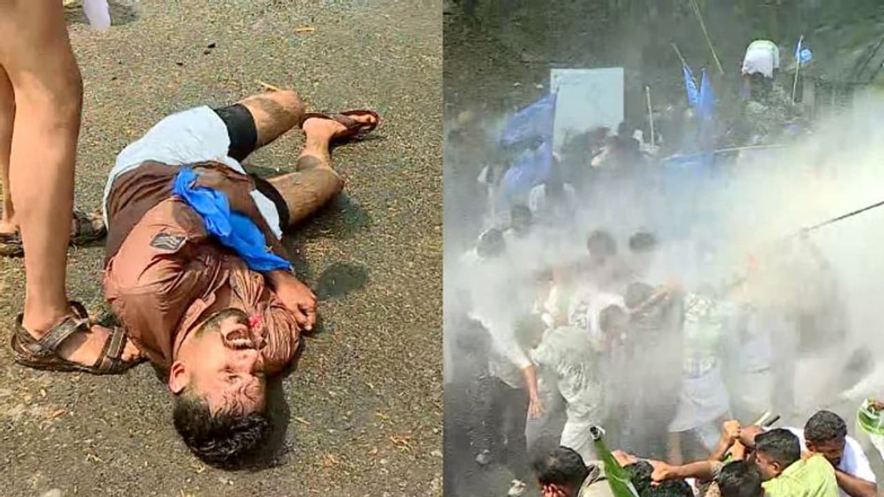 സിദ്ധാര്‍ത്ഥന്‍റെ മരണം; കെഎസ്‍യു മാര്‍ച്ചിൽ വൻ സംഘര്‍ഷം, ലാത്തിചാര്‍ജിലും ഗ്രനേഡ് പ്രയോഗത്തിലും പരിക്ക്