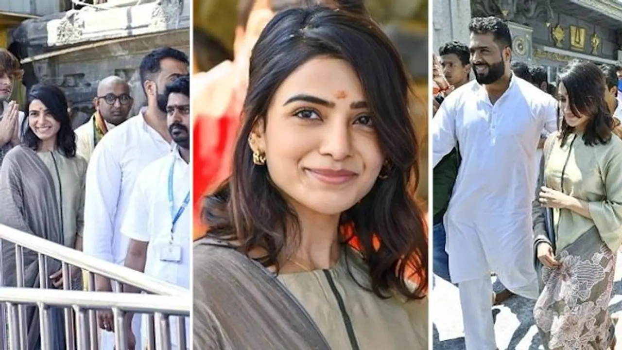 Watch: Samantha Ruth Prabhu visits Padmavathi temple; actress clicks photos with fans