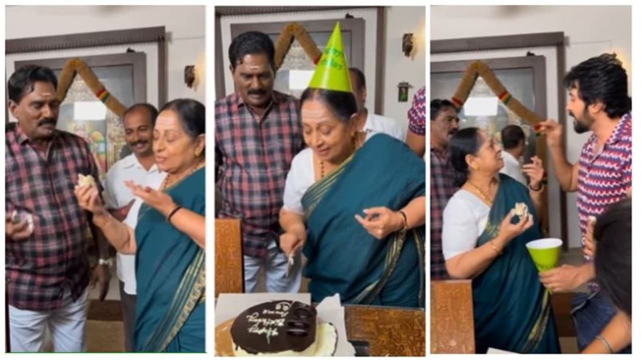 எதிர்நீச்சல் ஷூட்டிங் ஸ்பாட்டில் 72 ஆவது பிறந்தநாள் கொண்டாடிய சத்யபிரியா! வைரலாகும் வீடியோ! எதிர்நீச்சல் ஷூட்டிங் ஸ்பாட்டில் 72 ஆவது பிறந்தநாள் கொண்டாடிய சத்யபிரியா! வைரலாகும் வீடியோ!