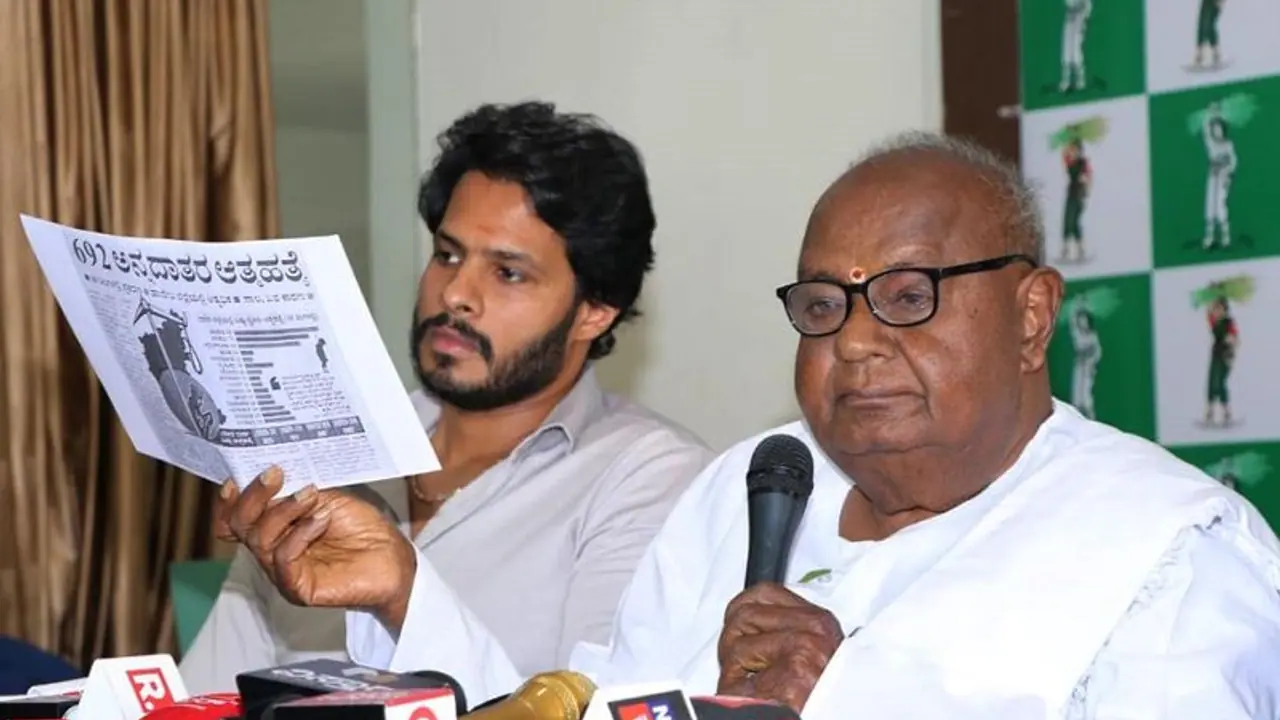 ನಿಖಿಲ್‌ನ ಗೆಲ್ಲಿಸಿದ್ರೆ ಮೇಕೆದಾಟು ಯೋಜನೆ ಕೇಳ್ಬಹುದು: ಎಚ್‌.ಡಿ.ದೇವೇಗೌಡ