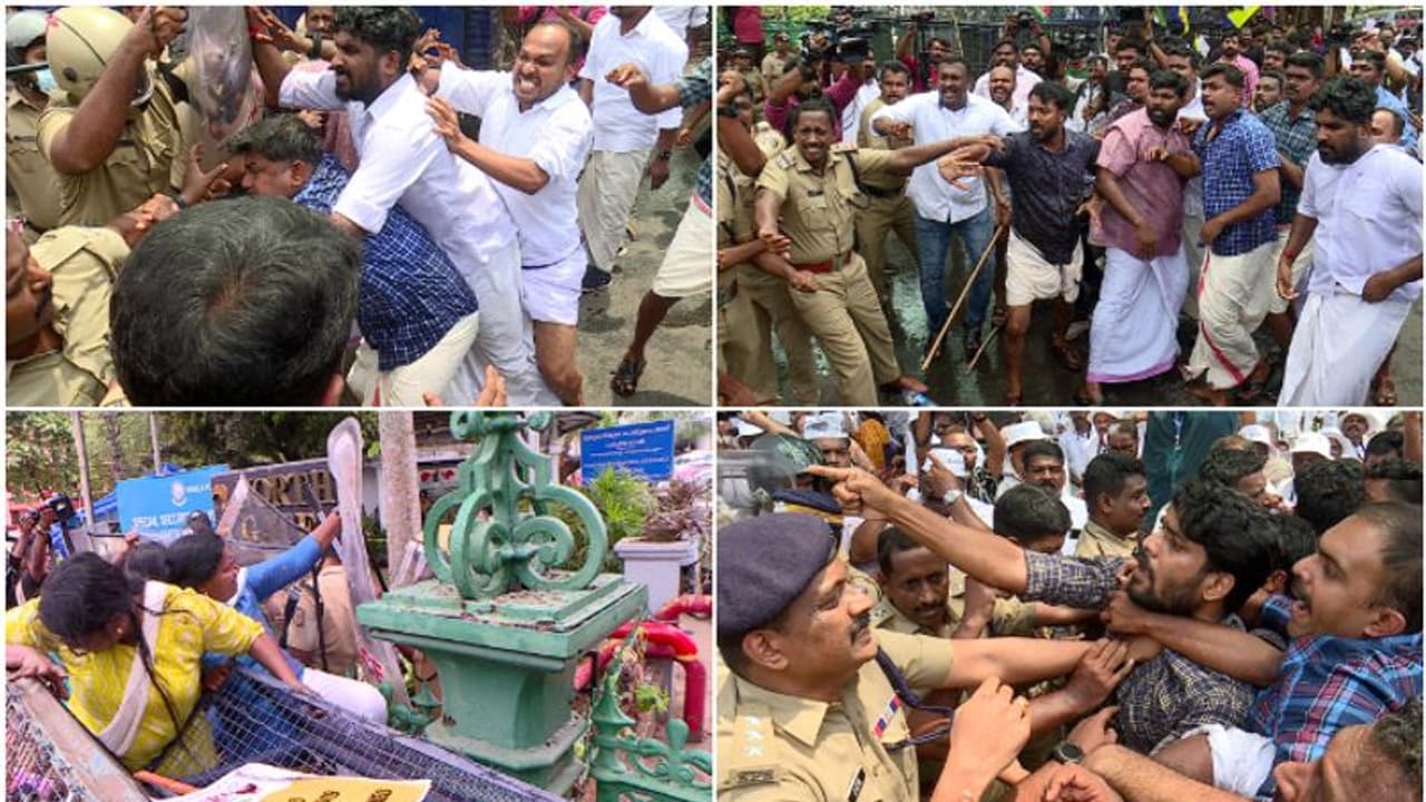 സിദ്ധാര്‍ത്ഥന്റെ മരണം; പ്രതിഷേധം ഒടുങ്ങുന്നില്ല; സിബിഐ അന്വേഷിക്കണം, സെക്രട്ടറിയേറ്റ് മാർച്ചിൽ സംഘർഷം