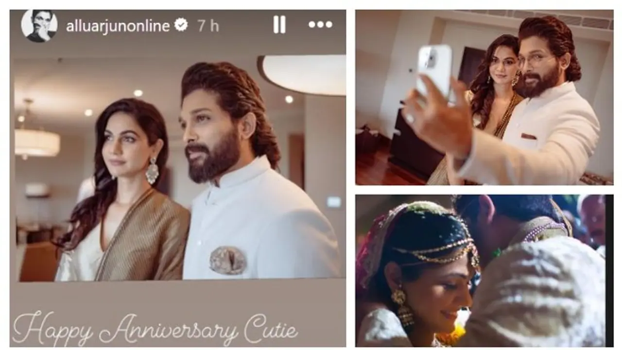 'Happy Anniversary Cutie', Allu Arjun wishes wife Sneha Reddy; shares heartfelt message for her 'Happy Anniversary Cutie', Allu Arjun wishes wife Sneha Reddy; shares heartfelt message for her