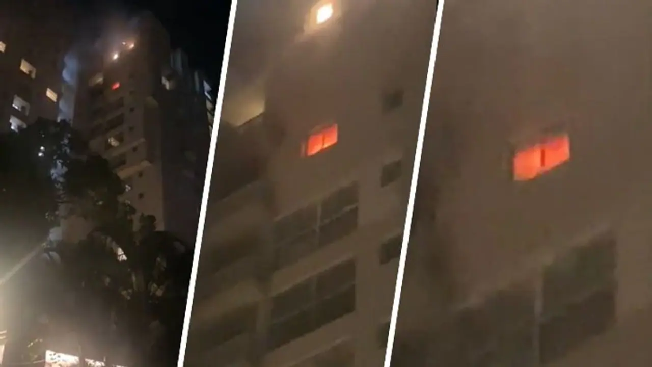 Fire breaks out in 17 storey building in Mumbai's Bandra suburb; WATCH viral video Fire breaks out in 17 storey building in Mumbai's Bandra suburb; WATCH viral video