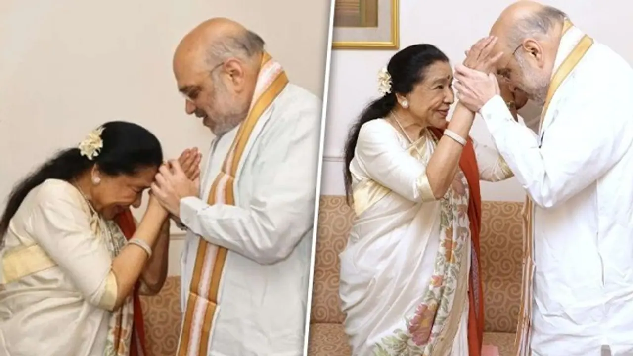 Asha Bhosle sings 'Abhi Na Jao Chod Kar' for Amit Shah; Union Home Minister also unveiled her photo biography