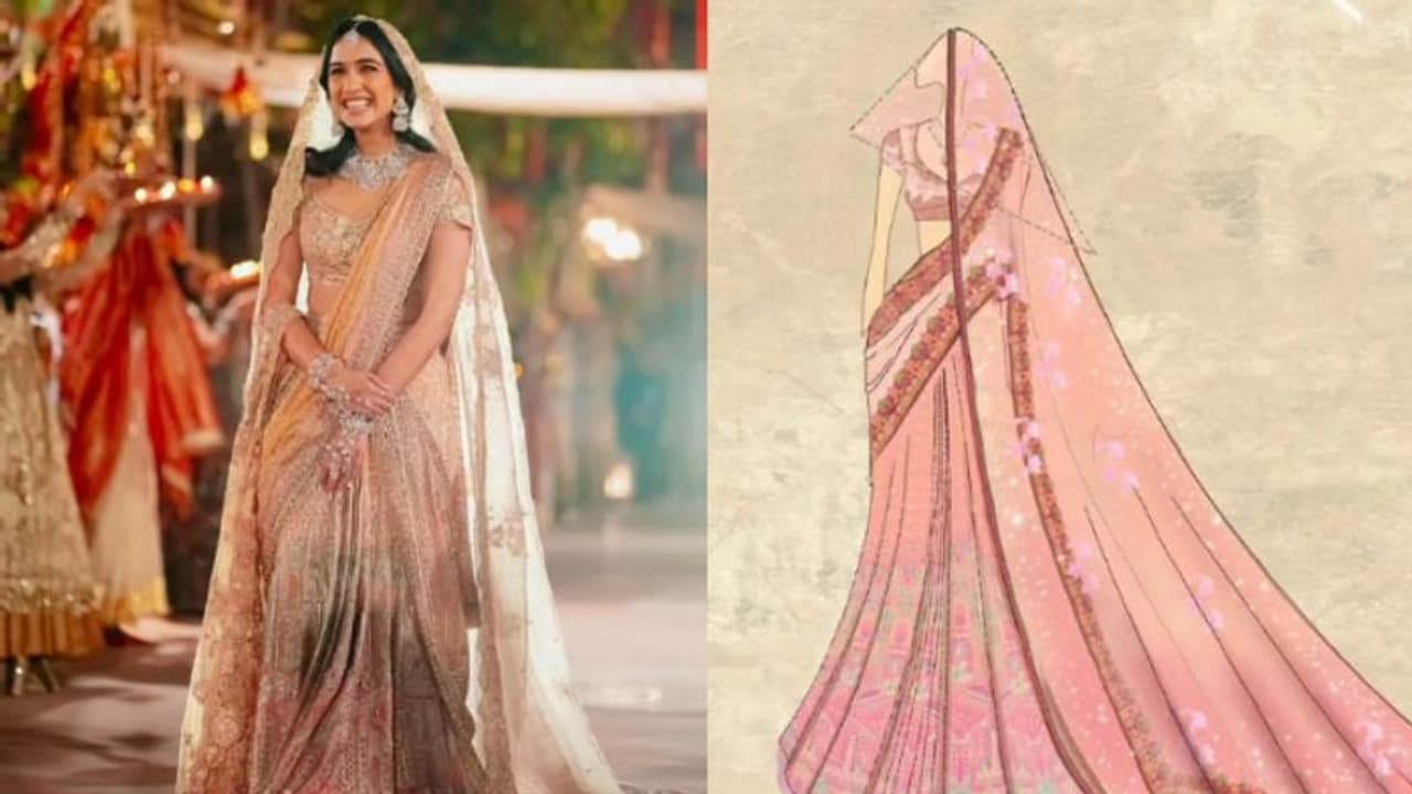 All you need to know: Radhika Merchant's pre wedding lehenga saree comes with poetic ode to Indian heritage All you need to know: Radhika Merchant's pre wedding lehenga saree comes with poetic ode to Indian heritage