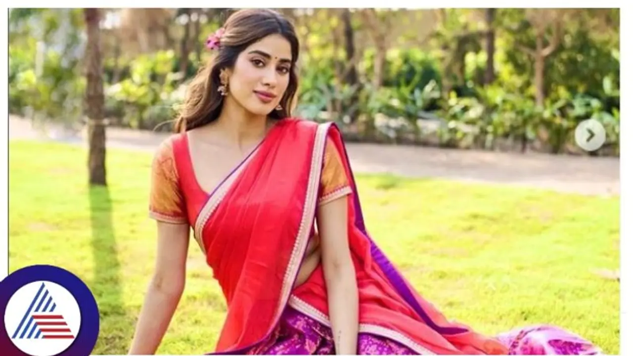 ಕೆಂಪು ಜರಿ ಸೀರೆ ಉಟ್ಟು ತಿರುಪತಿ ವೆಂಕಟೇಶ್ವರ ಸನ್ನಿಧಿಯಲ್ಲಿ ಕಂಡ ನಟಿ ಜಾಹ್ನವಿ ಕಪೂರ್