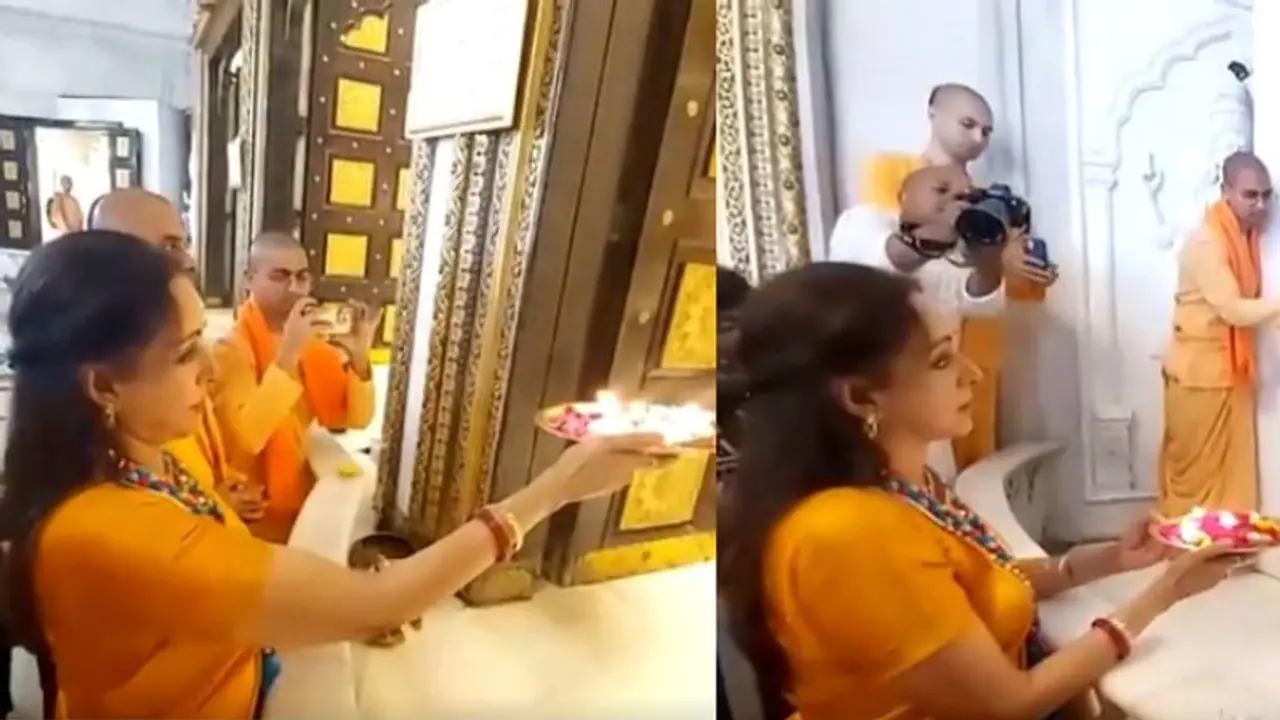 Maha Shivratri 2024: Hema Malini performs aarti, offers prayers at Ujjain Iskon temple