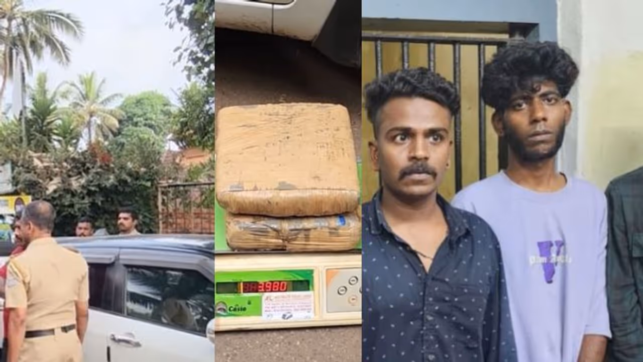 നിർത്താതെ ചീറിപ്പാഞ്ഞ് വെള്ള സ്വിഫ്റ്റ് കാർ, വട്ടം വെച്ച് കെഇഎംയു സംഘം; അകത്ത് 5 യുവാക്കൾ, 4 കിലോ കഞ്ചാവും!