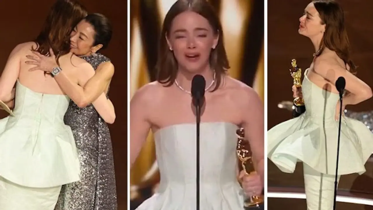 Oscars 2024: Emma Stone suffers 'oops moment' on stage; wins best actress for 'Poor Things'