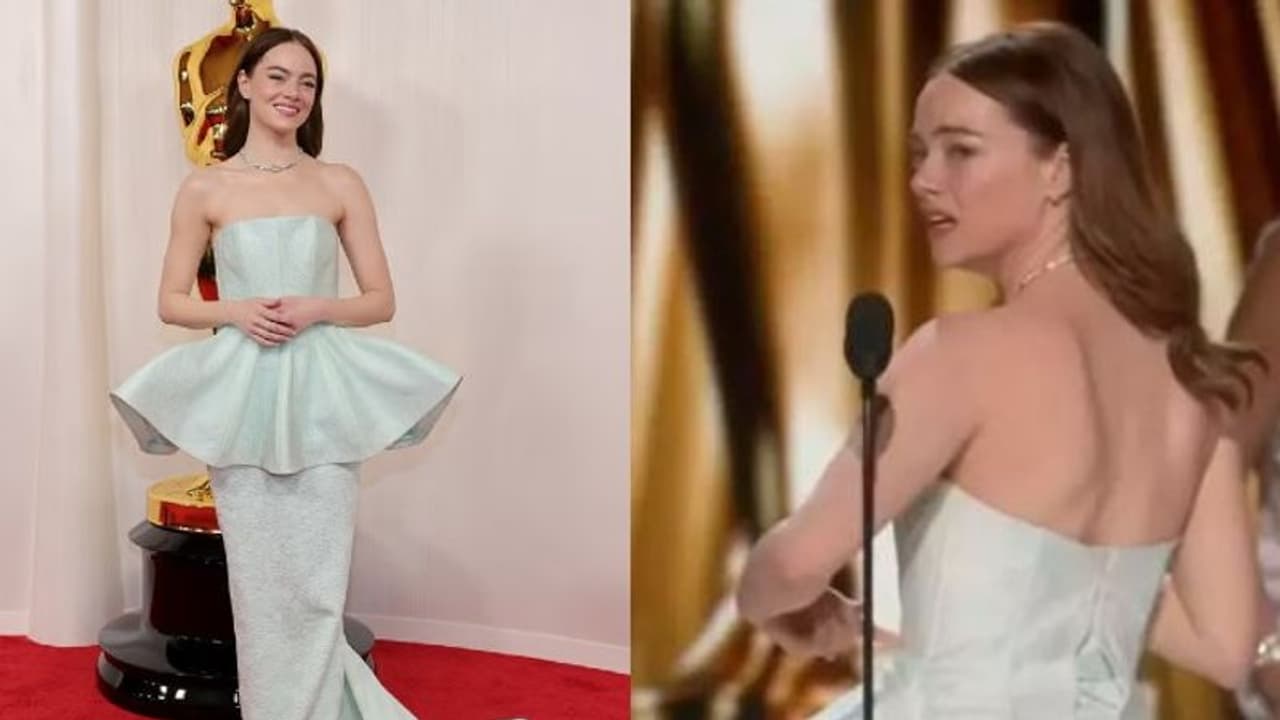 ಕಿತ್ತೋದ ದುಬಾರಿ ಬಟ್ಟೆಯಲ್ಲೇ ಉತ್ತಮ ನಟಿ ಆಸ್ಕರ್ ಪ್ರಶಸ್ತಿ ಸ್ವೀಕರಿಸಿದ ಇಮಾ ಸ್ಟೋನ್