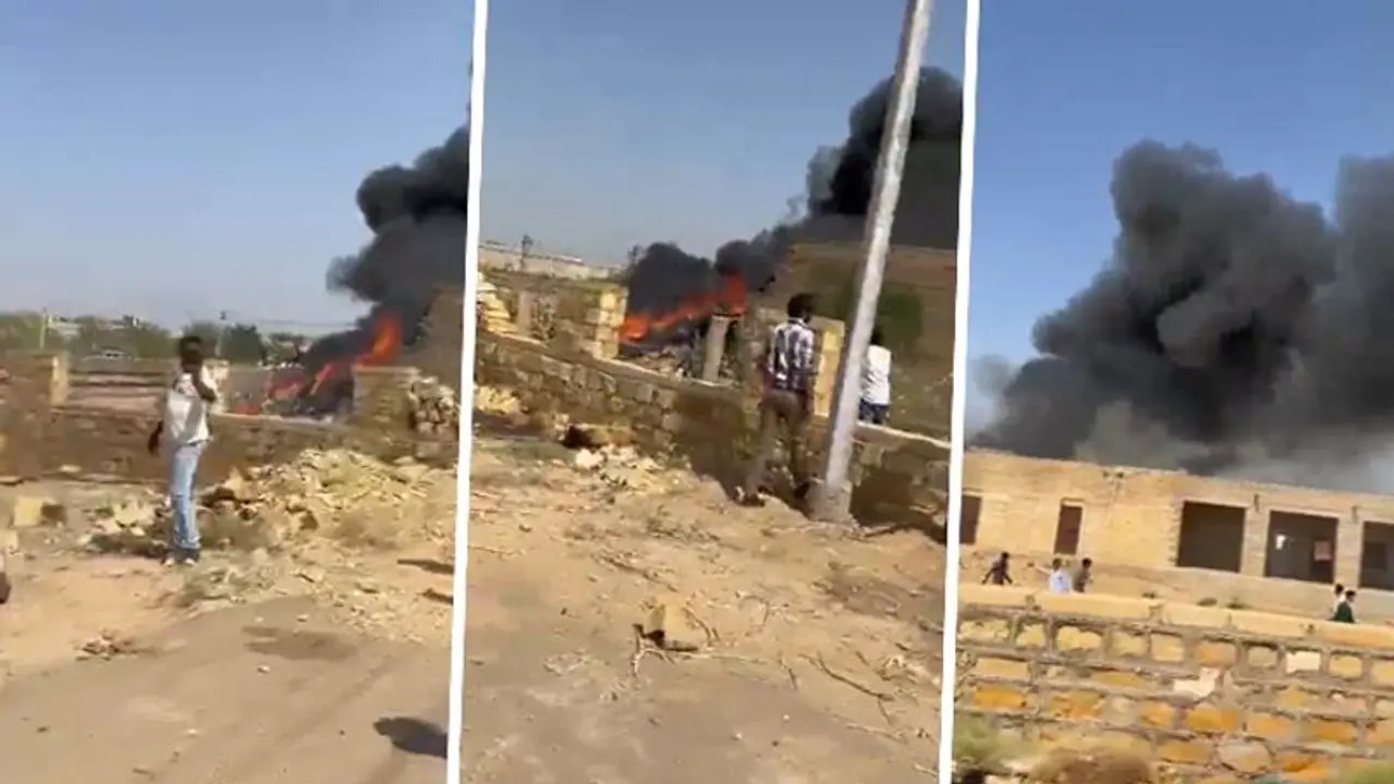 IAF's Tejas aircraft crashes in Rajasthan's Jaisalmer, pilot ejects safely; videos go viral (WATCH) IAF's Tejas aircraft crashes in Rajasthan's Jaisalmer, pilot ejects safely; videos go viral (WATCH)