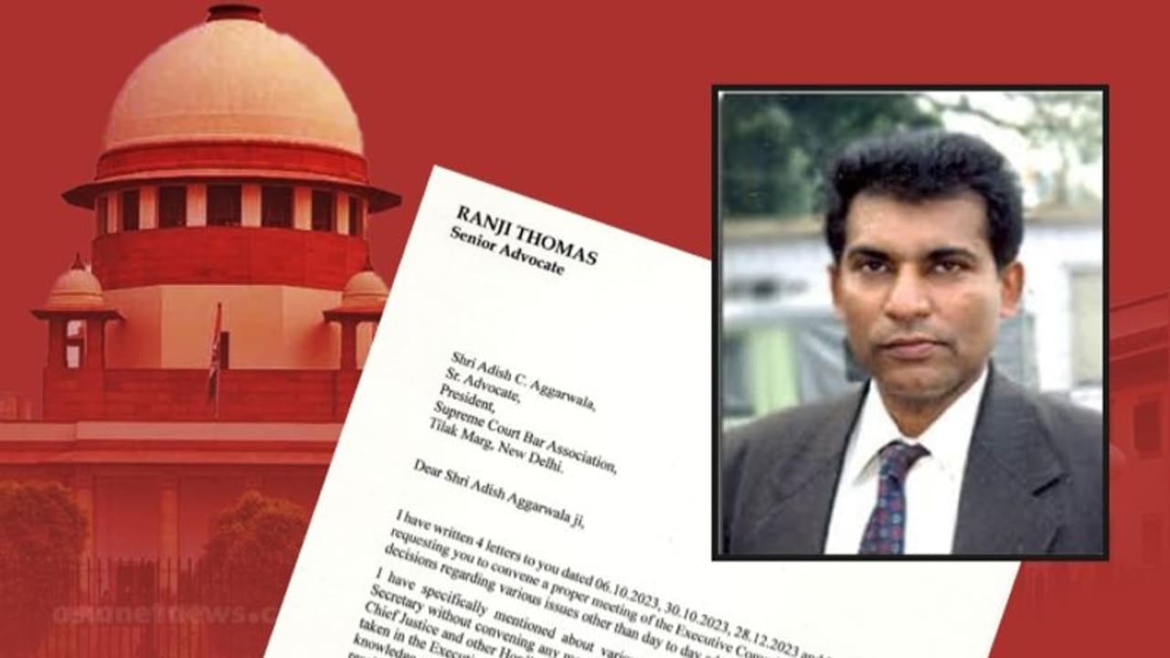 സുപ്രീം കോടതി ബാര് അസോസിയേഷനിൽ രാജി; മുതിർന്ന മലയാളി അഭിഭാഷകൻ രഞ്ജി തോമസ് രാജിവെച്ചു സുപ്രീം കോടതി ബാര് അസോസിയേഷനിൽ രാജി; മുതിർന്ന മലയാളി അഭിഭാഷകൻ രഞ്ജി തോമസ് രാജിവെച്ചു