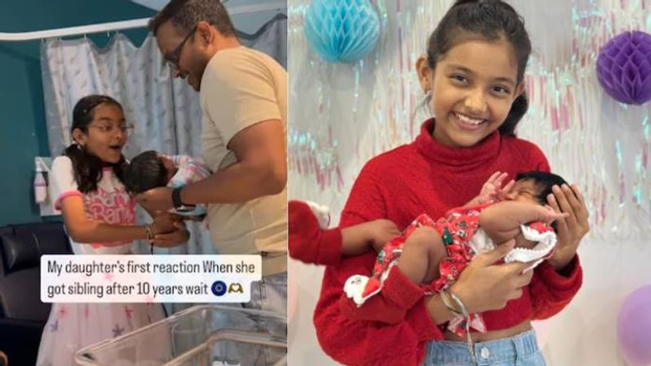 10 വര്ഷത്തെ കാത്തിരിപ്പാ; ആദ്യമായി കുഞ്ഞനിയത്തിയെ കണ്ടപ്പോഴുള്ള ചേച്ചിയുടെ സന്തോഷം കണ്ടോ 10 വര്ഷത്തെ കാത്തിരിപ്പാ; ആദ്യമായി കുഞ്ഞനിയത്തിയെ കണ്ടപ്പോഴുള്ള ചേച്ചിയുടെ സന്തോഷം കണ്ടോ