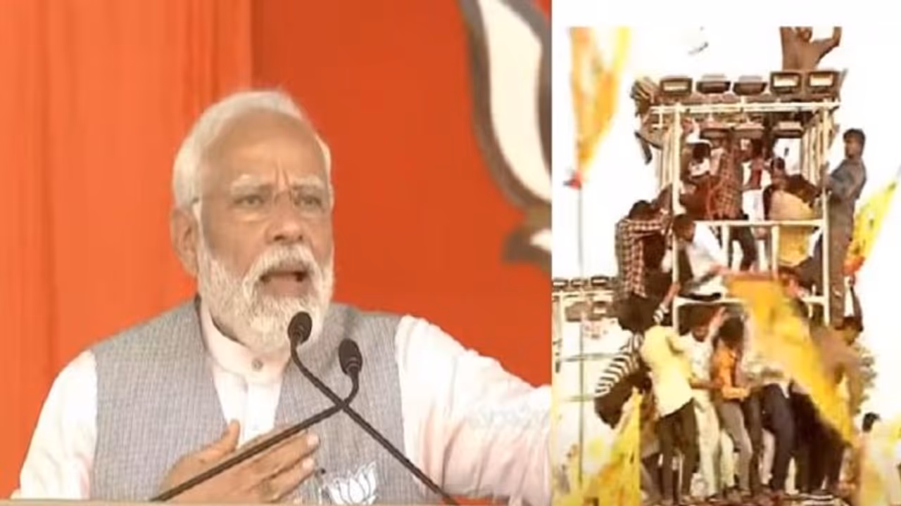 ప్రజాగళం సభలో టవర్లపైకి ఎక్కిన అభిమానులు.. దిగిపోవాలని కోరిన ప్రధాని మోడీ ప్రజాగళం సభలో టవర్లపైకి ఎక్కిన అభిమానులు.. దిగిపోవాలని కోరిన ప్రధాని మోడీ