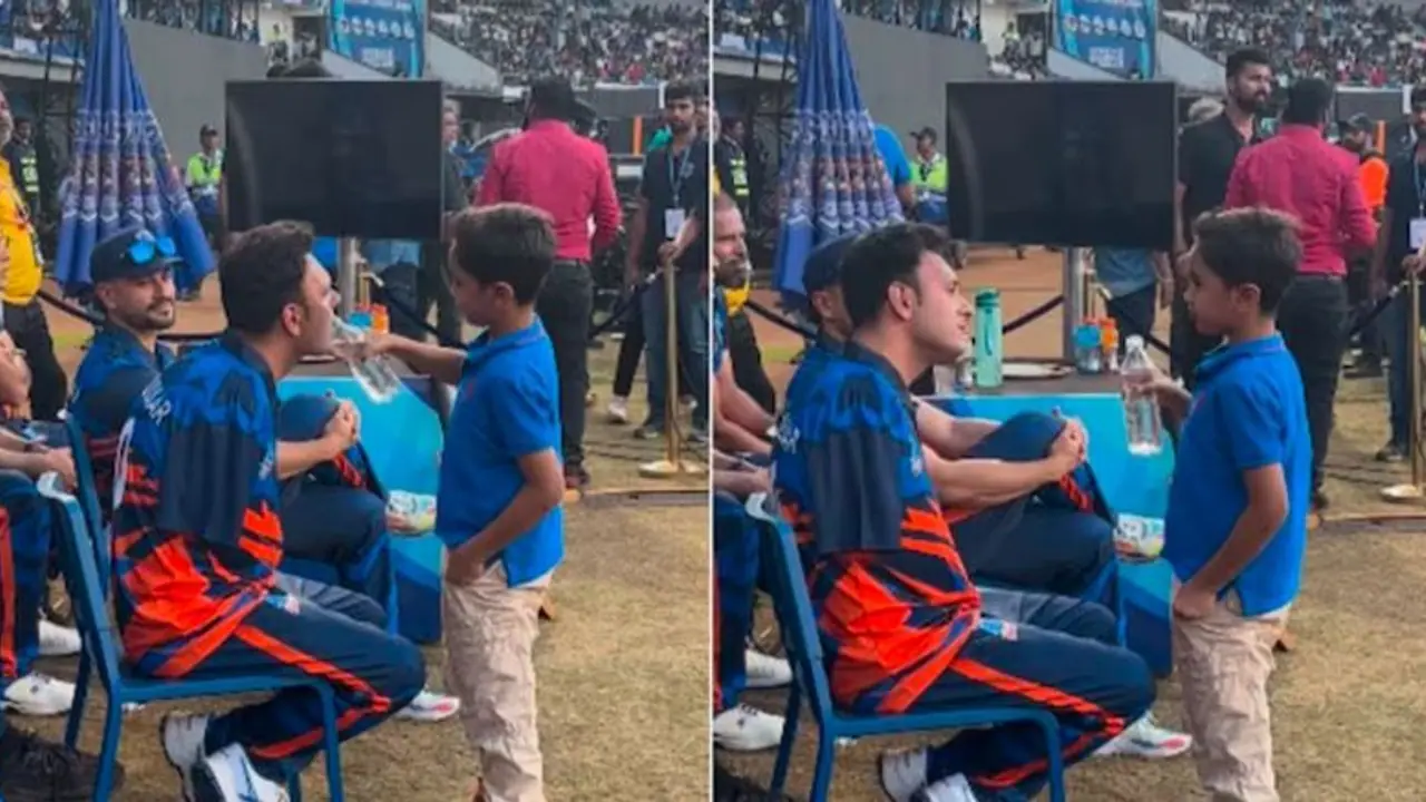 ಕೈಗಳಿಲ್ಲದ ಪ್ಯಾರಾ ಕ್ರಿಕೆಟಿಗ ಅಮೀರ್‌ಗೆ ನೀರು ಕುಡಿಸಿದ ಇರ್ಫಾನ್ ಪುತ್ರ: ವೀಡಿಯೋ ವೈರಲ್