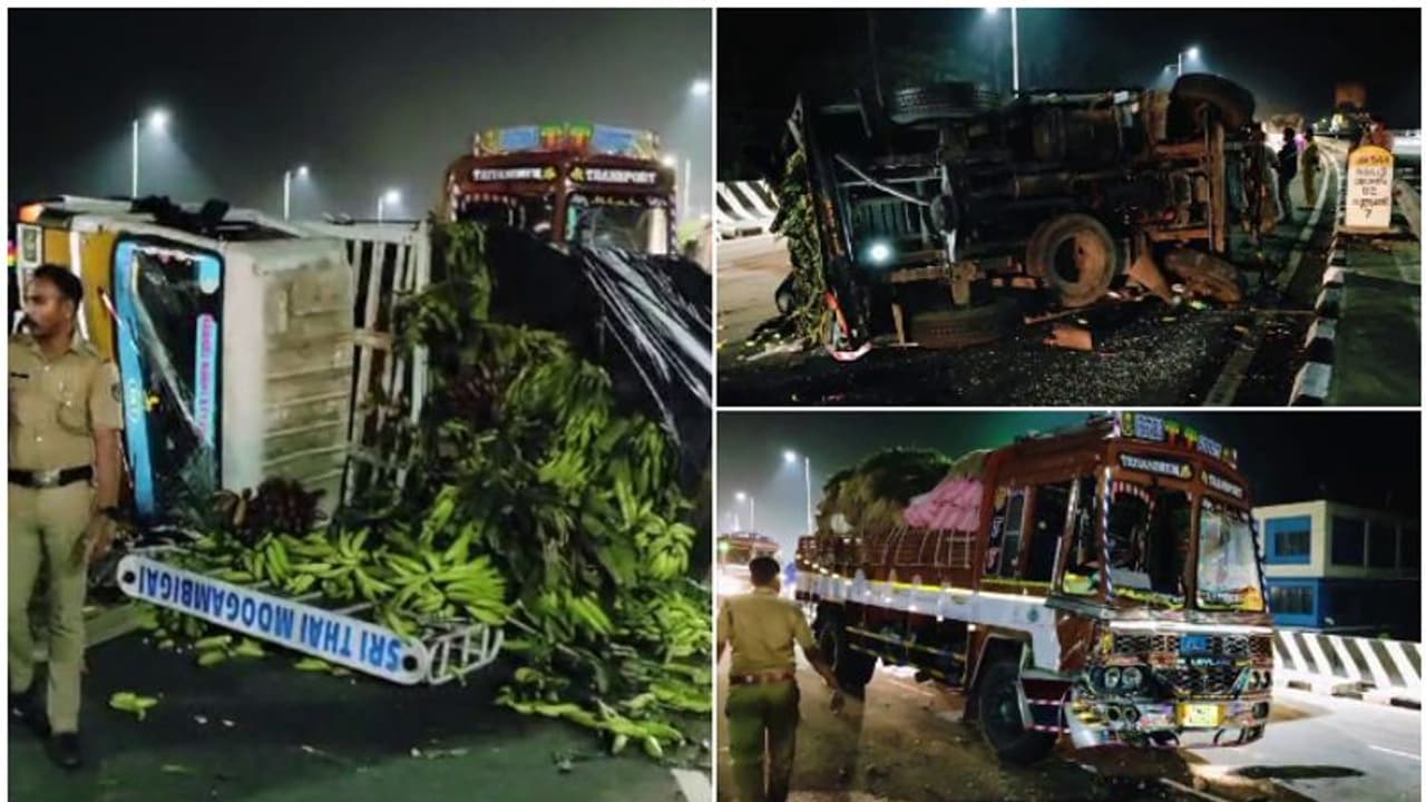 പിക്കപ്പ് വാനിന്റെ ടയർ മാറ്റുന്നതിനിടെ പിറകിൽ ലോറിയിടിച്ചു; ഡ്രൈവർക്ക് ദാരുണാന്ത്യം പിക്കപ്പ് വാനിന്റെ ടയർ മാറ്റുന്നതിനിടെ പിറകിൽ ലോറിയിടിച്ചു; ഡ്രൈവർക്ക് ദാരുണാന്ത്യം