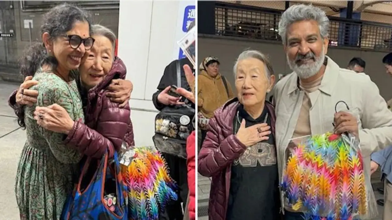 SS Rajamouli in Japan: RRR director gets 'origami cranes' from 83 year old fan see pictures SS Rajamouli in Japan: RRR director gets 'origami cranes' from 83 year old fan see pictures