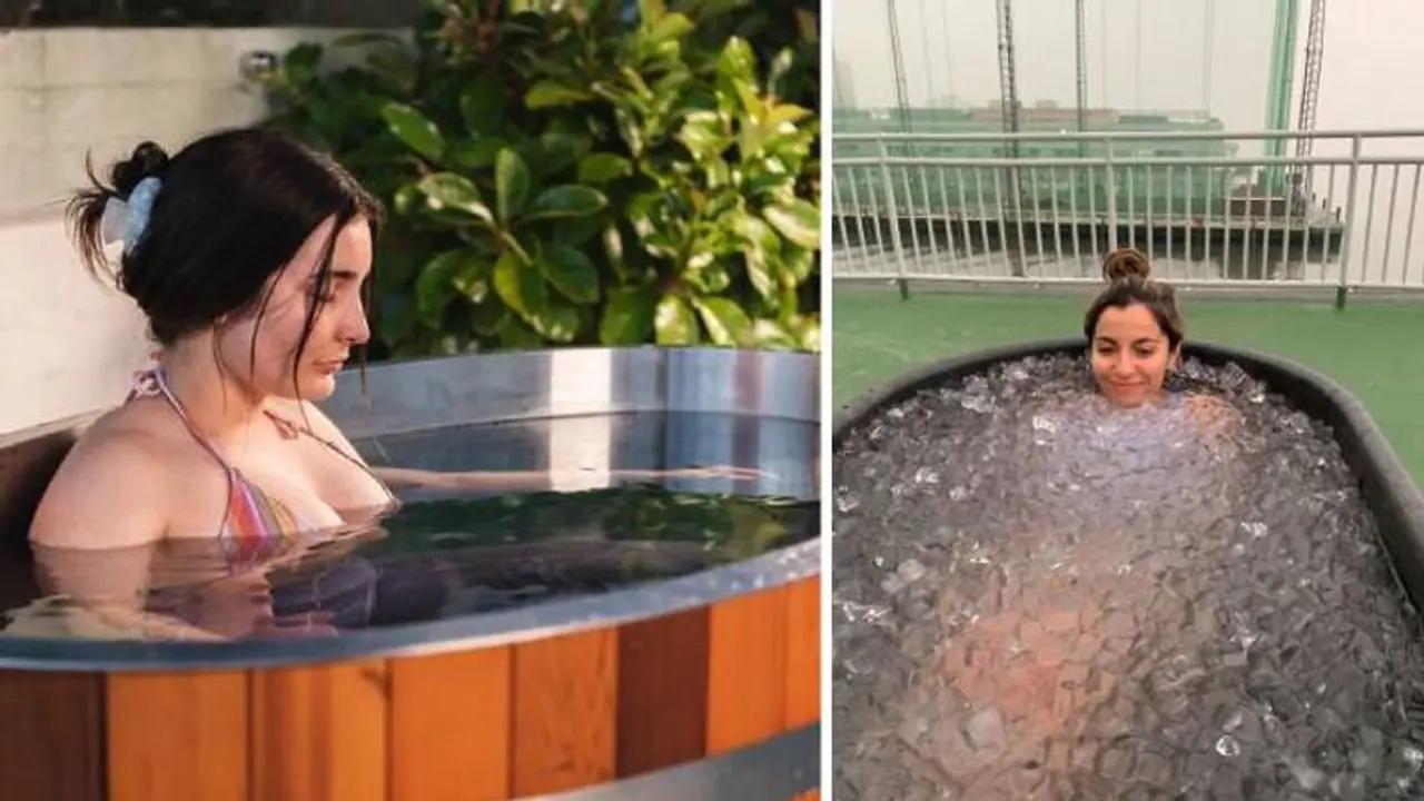 Ice bath for Tightens Skin