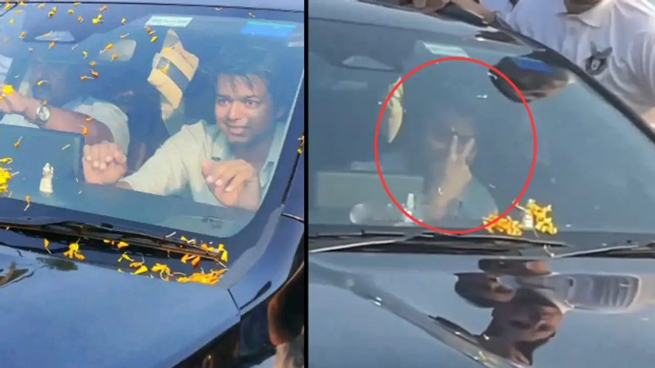 ശ്രദ്ധിച്ച് ഓടിക്ക്... കാറിലിരുന്ന് തിരുവനന്തപുരത്തെ ആരാധകരോട് വിജയ് വീഡിയോ വൈറല് ശ്രദ്ധിച്ച് ഓടിക്ക്... കാറിലിരുന്ന് തിരുവനന്തപുരത്തെ ആരാധകരോട് വിജയ് വീഡിയോ വൈറല്