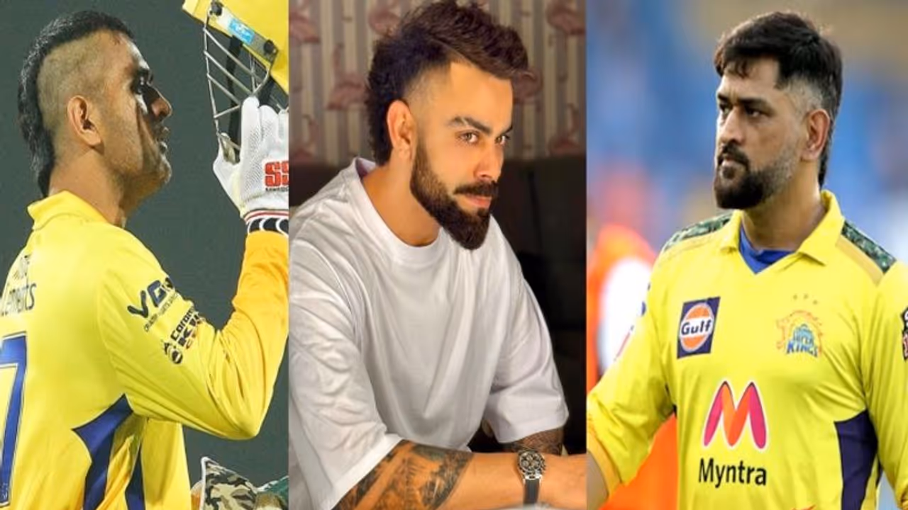 IPL MS Dhoni Hairstyle: 2024ல் டிராபியை கைப்பற்ற தோனி ஹேர்ஸ்டைலுக்கு மாறிய விராட் கோலி – வைரலாகும் புகைப்படம்! IPL MS Dhoni Hairstyle: 2024ல் டிராபியை கைப்பற்ற தோனி ஹேர்ஸ்டைலுக்கு மாறிய விராட் கோலி – வைரலாகும் புகைப்படம்!