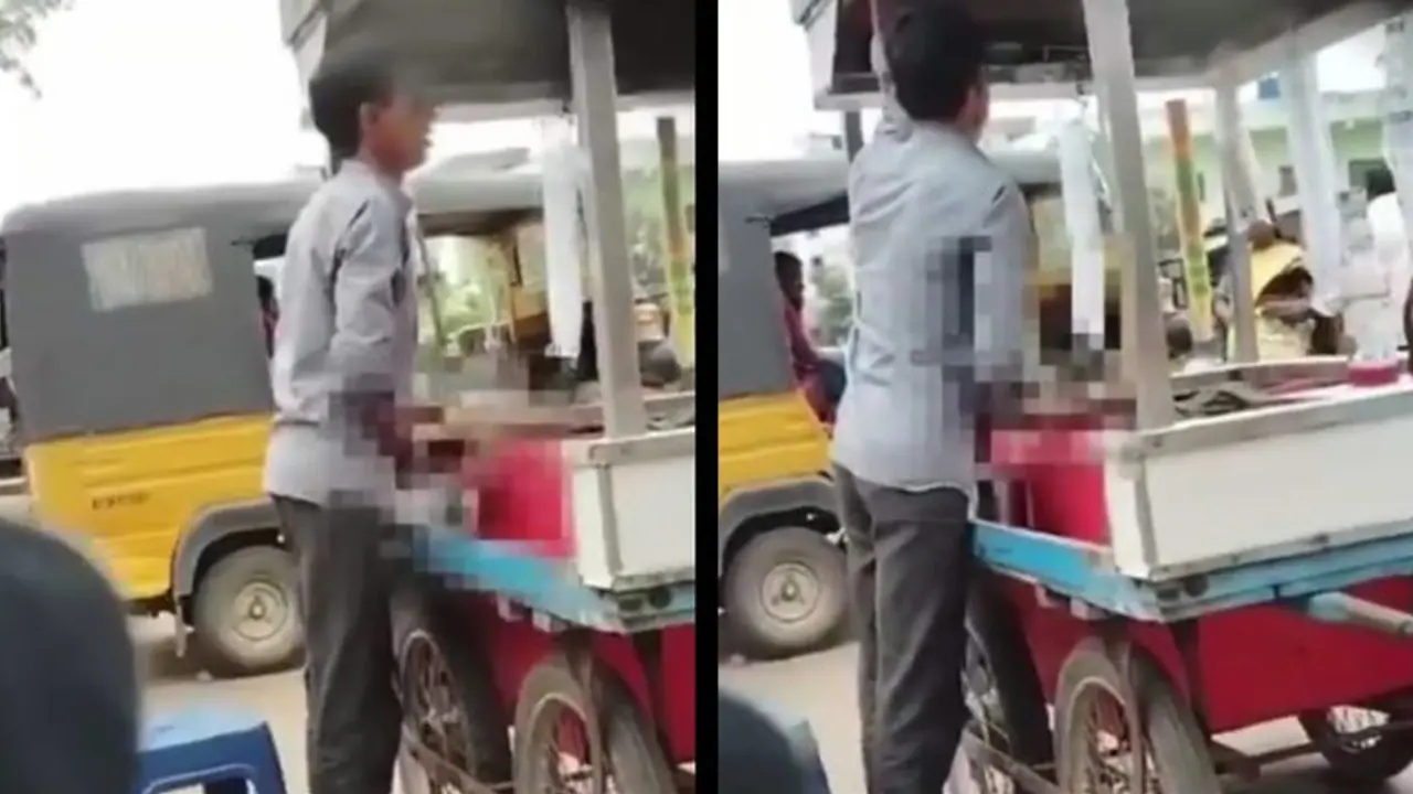 Viral Video: ಐಸ್ಕ್ರೀಮ್ ಸೆಲ್ಲರ್ ಹಸ್ತಮೈಥುನ, ಫಲೂದಾಗೆ ವೀರ್ಯ ಮಿಕ್ಸ್ ಮಾಡಿ ಮಾರಾಟ! Viral Video: ಐಸ್ಕ್ರೀಮ್ ಸೆಲ್ಲರ್ ಹಸ್ತಮೈಥುನ, ಫಲೂದಾಗೆ ವೀರ್ಯ ಮಿಕ್ಸ್ ಮಾಡಿ ಮಾರಾಟ!