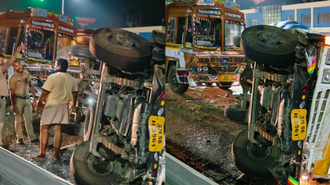  പൊട്ടിയ ടയര്‍ മാറ്റുന്നതിനിടെ പിന്നിൽ നിന്ന് വന്ന വാഹനം ഇടിച്ച് അപകടം, ഡ്രൈവര്‍ക്ക് ദാരുണാന്ത്യം