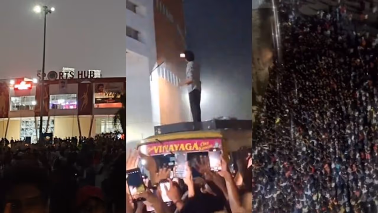 Watch: Thalapathy Vijay clicks selfies with fans by climbing on top of bus