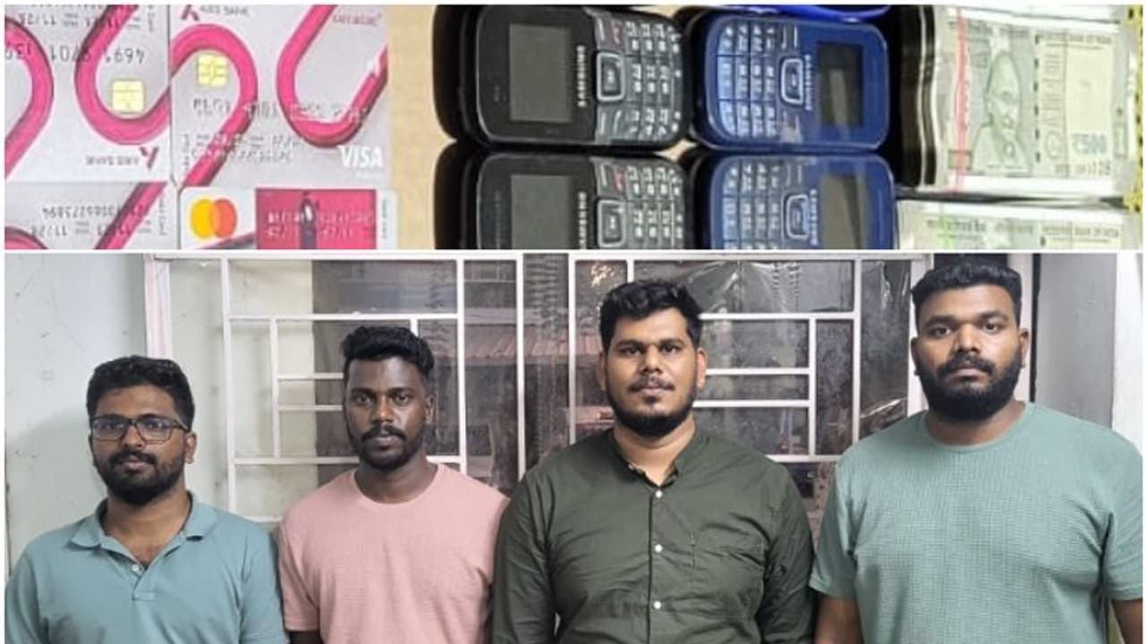 20 മൊബൈൽ, 8 സിം കാർഡ്, 9 എടിഎം കാർഡ്, എട്ടര ലക്ഷം രൂപ; തിരുവനന്തപുരം പാലക്കാട് സ്വദേശികൾ തട്ടിപ്പിന് പിടിയിൽ 20 മൊബൈൽ, 8 സിം കാർഡ്, 9 എടിഎം കാർഡ്, എട്ടര ലക്ഷം രൂപ; തിരുവനന്തപുരം പാലക്കാട് സ്വദേശികൾ തട്ടിപ്പിന് പിടിയിൽ