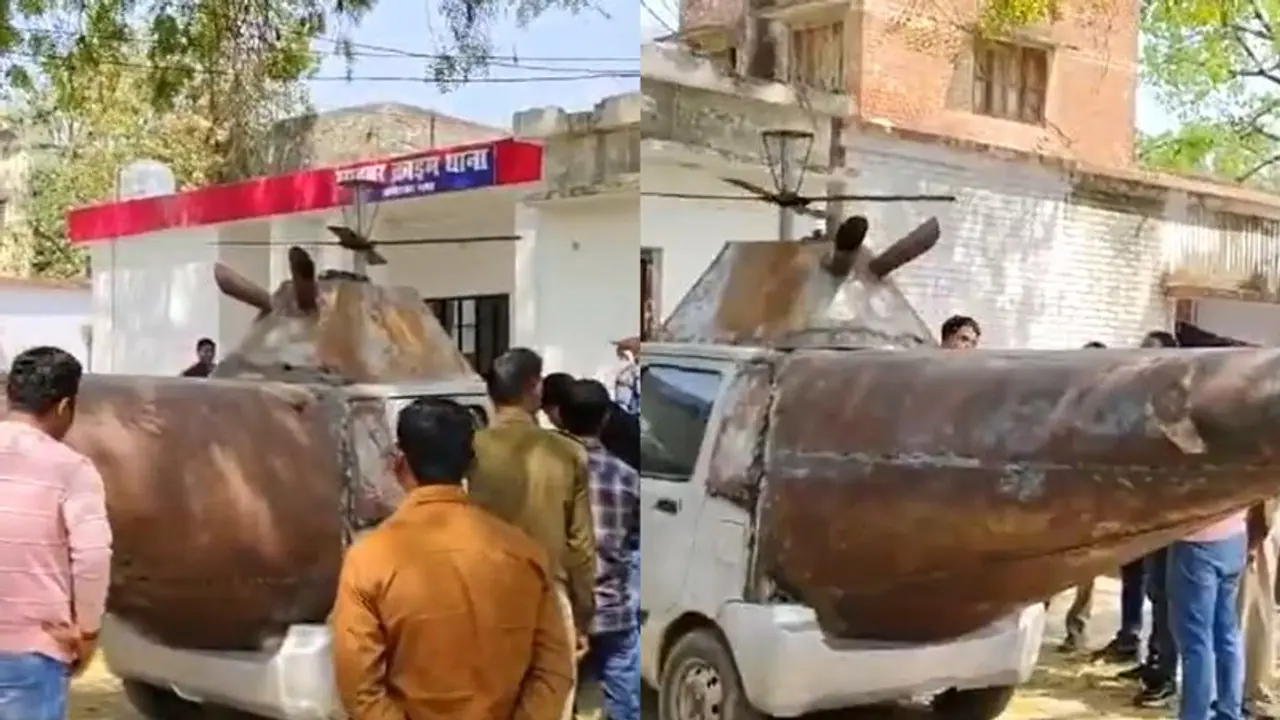 Brothers in UP transform Maruti Suzuki Wagon R into a helicopter, police seize vehicle Brothers in UP transform Maruti Suzuki Wagon R into a helicopter, police seize vehicle